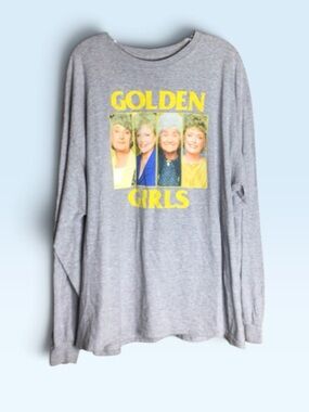 The Golden Girls 2XL Gray Long Sleeve Graphic T-Shirt ABC Studios